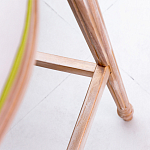 Барный стул золотистый из натурального бука с изображением птиц и цветов Blooming Birds варинант исполнения - 3 | Loft Concept в Твери