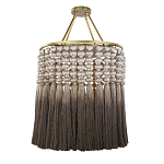 Люстра плетеная с кисточками на золотистом каркасе Boho Tassel Chandelier варинант исполнения - 2 | Loft Concept в Твери