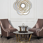 Стол журнальный коричневый на золотом основании Symphony of the Earth варинант исполнения - 2 | Loft Concept в Твери