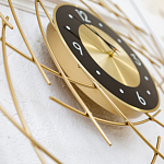 Часы настенные из металла с чёрным циферблатом Current Time варинант исполнения - 3 | Loft Concept в Твери