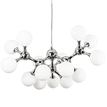 Люстра с плафонами из стеклянных шаров Pearls Suspension Chrome Chandelier варинант исполнения - 1 | Loft Concept в Твери