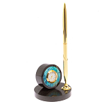 Часы настольные с ручкой из натурального камня Stone Clock варинант исполнения - 2 | Loft Concept в Твери