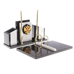 Настольный письменный набор из мрамора и змеевика с гербом России Marble Accessory варинант исполнения - 2 | Loft Concept в Твери