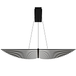 Люстра в виде распахнутых крыльев из тонких металлических планок Flight of Freedom варинант исполнения - 9 | Loft Concept в Твери