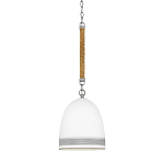 Подвесной светильник белый колоколообразный с декоративной обмоткой из веревки Hinkley варинант исполнения - 1 | Loft Concept в Твери