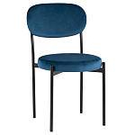 Стул с круглым сиденьем на металлическом основании ALFIE CHAIR Blue варинант исполнения - 1 | Loft Concept в Твери