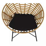 Стул круглый с ротанговым плетением Round Wicker Stool варинант исполнения - 5 | Loft Concept в Твери