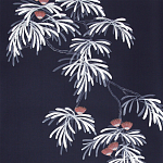 Обои ручная роспись Silk Tree Special Colourway on Empire Blue dyed silk варинант исполнения - 1 | Loft Concept в Твери