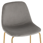 Барный стул на золотистых ножках VENDRAMIN Grey варинант исполнения - 6 | Loft Concept в Твери