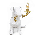 Настольная лампа в виде щенка Puppy White Table Lamp варинант исполнения - 1 | Loft Concept в Твери