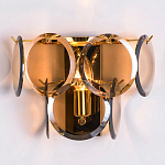 Бра с круглыми стеклянными подвесками Cardiel Amber Glass Wall Lamp варинант исполнения - 2 | Loft Concept в Твери