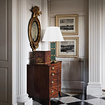 Настольная лампа на основании из зеленого мрамора с белым абажуром Noelia Green варинант исполнения - 5 | Loft Concept в Твери