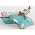 Фарфоровая шкатулка с птицей Eden Garden Blue варинант исполнения - 5 | Loft Concept в Твери