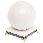Шар декоративный на подставке из натурального камня Мрамор Белый Natural Stone Spheres 11 см варинант исполнения - 1 | Loft Concept в Твери