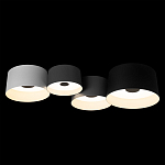 Потолочный светильник с 4-мя цилиндрическими абажурами белого серого и черного цвета Urban Dome варинант исполнения - 2 | Loft Concept в Твери