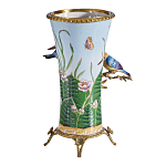 Ваза из фарфора с птицами на бронзовой ветке Garden of Eden варинант исполнения - 2 | Loft Concept в Твери