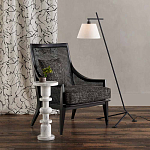 Торшер с черным наклонным корпусом и конусовидным абажуром Black Tripod варинант исполнения - 5 | Loft Concept в Твери