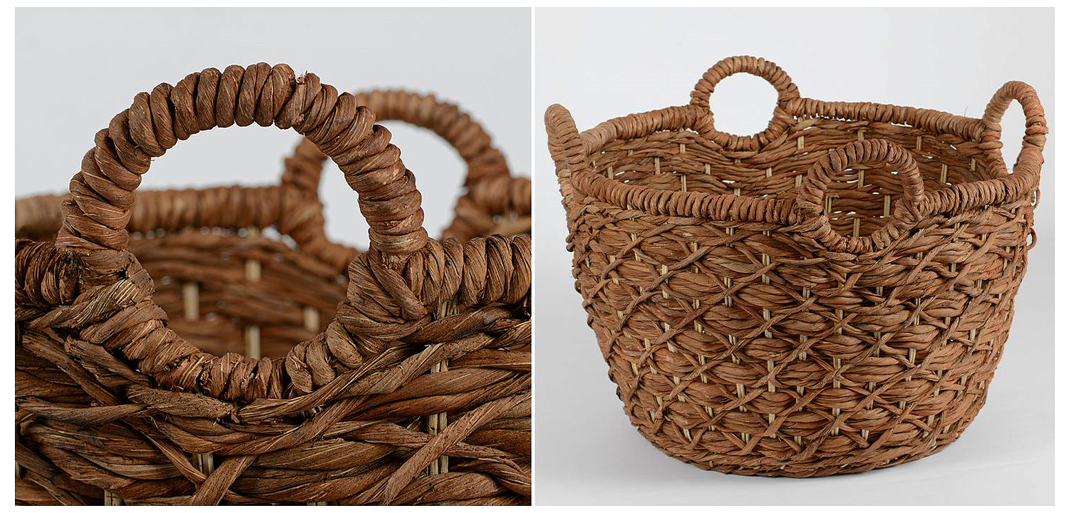 Корзина плетеная Wicker basket 4 handles Корзина плетеная Wicker basket 4 handles - Loft-Concept в Твери