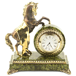 Часы настольные бронзовые с декором в виде коня Horse Stone Clock варинант исполнения - 3 | Loft Concept в Твери