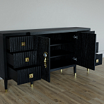 Большой Комод-буфет Elsa Dreams Black с ящиками варинант исполнения - 1 | Loft Concept в Твери