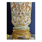 Ваза из фарфора на бронзовом основании Turquoise Blooming Garden варинант исполнения - 6 | Loft Concept в Твери