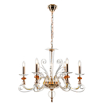 Люстра с 6-ю лампочками и изогнутыми прозрачными элементами из стекла Twisted Glass Candles Chandelier варинант исполнения - 2 | Loft Concept в Твери