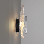 Бра с волнообразным стеклянным плафоном и вставкой из мрамора Liquid Stone варинант исполнения - 2 | Loft Concept в Твери