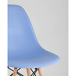 Пластиковый стул на ножках из массива бука Eames Blue варинант исполнения - 2 | Loft Concept в Твери