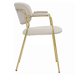 Стул Singer Chair с подлокотниками серый на золотистых ножках варинант исполнения - 2 | Loft Concept в Твери