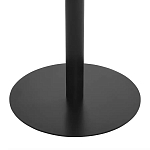 Круглый обеденный стол с белой мраморной столешницей White Tabletop on Black Base варинант исполнения - 5 | Loft Concept в Твери