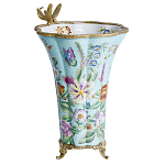 Ваза со стрекозой из фарфора с бронзовыми элементами Paradise Dragonfly варинант исполнения - 2 | Loft Concept в Твери