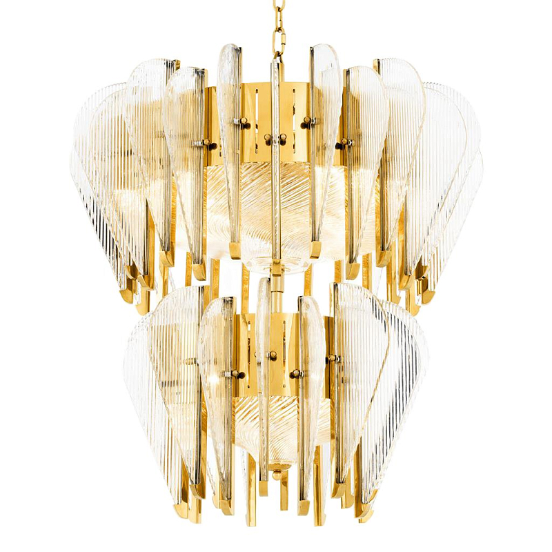 Люстра Chandelier Canzone Золотой Прозрачное Стекло Люстра Chandelier Canzone Золотой Прозрачное Стекло в Твери | Loft Concept