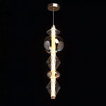 Подвесной светильник с вертикальной композицией из прозрачных и янтарных стеклянных шаров и ромбов Gabriel Scott Luna варинант исполнения - 13 | Loft Concept в Твери