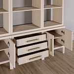 Модульный стеллаж Primo из трех составных элементов Светлый дуб варинант исполнения - 5 | Loft Concept в Твери