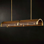 Люстра линейная полукруглой формы Wooden Horseshoe варинант исполнения - 7 | Loft Concept в Твери