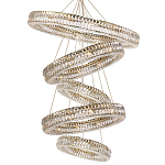 Вертикальная Многоярусная композиция из круглых Хрустальных светильников Elizabeth Золото варинант исполнения - 1 | Loft Concept в Твери