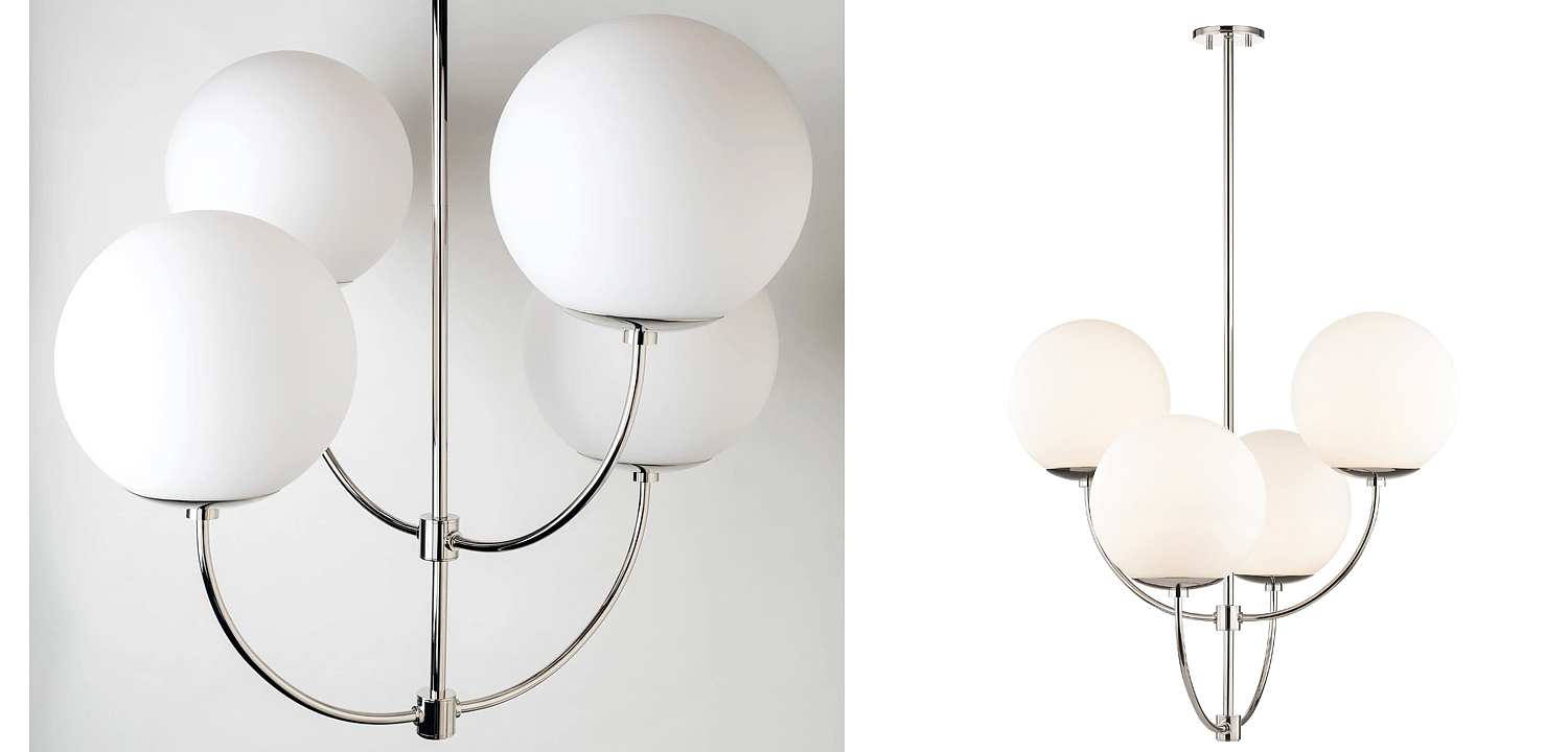 Люстра Breasal White Matte Balls Chandelier Chrome Люстра Breasal White Matte Balls Chandelier Chrome - Loft-Concept в Твери