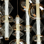 Люстра с плафонами из прозрачного и янтарного стекла в виде шаров и ромбов Gabriel Scott Luna варинант исполнения - 5 | Loft Concept в Твери