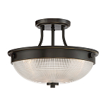 Потолочный светильник со стеклянным плафоном в виде купола Quoizel варинант исполнения - 7 | Loft Concept в Твери