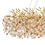 Линейная люстра с хрустальными подвесками Fairytree Gold Crystal Linear Chandelier 14 варинант исполнения - 3 | Loft Concept в Твери