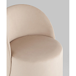 Пуф Loreen со спинкой вращающийся велюр молочный варинант исполнения - 2 | Loft Concept в Твери