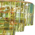 Люстра круглая каскадная Glow of Green Shades зеленое стекло варинант исполнения - 1 | Loft Concept в Твери