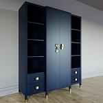 Большой шкаф с витриной Elsa Dreams Blue варинант исполнения - 1 | Loft Concept в Твери