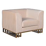 Кресло велюровое бежевое Cubic Silhouette варинант исполнения - 1 | Loft Concept в Твери