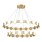 Люстра двухъярусная с круглыми светодиодными источниками света Maxine Light варинант исполнения - 6 | Loft Concept в Твери