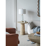 Столик приставной с круглой столешницей Textured Cream Table варинант исполнения - 6 | Loft Concept в Твери