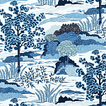 Ткань Blue landscape синий пейзах T3-89 варинант исполнения - 2 | Loft Concept в Твери