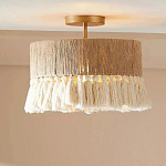 Люстра круглая плетеная с кисточками Solar Glow варинант исполнения - 5 | Loft Concept в Твери