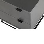 Тумба прикроватная цвета графит с ящиками Strict Lines варинант исполнения - 7 | Loft Concept в Твери