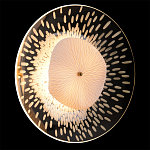 Бра с белым рельефным плафоном и стеклом с рисунком FLOW варинант исполнения - 2 | Loft Concept в Твери